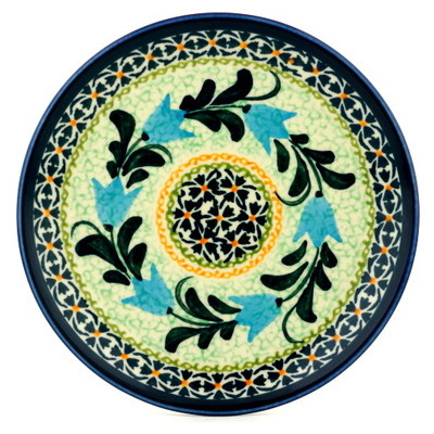 Polish Pottery Plate 6&quot; Goddess Garland UNIKAT