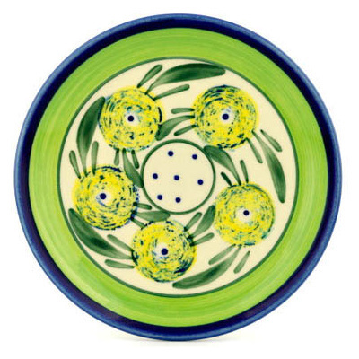 Polish Pottery Plate 6&quot; Limon Swirl