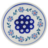 Polish Pottery Plate 6&quot; Peacock Forget-me-not
