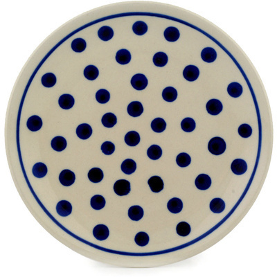 Polish Pottery Plate 6&quot; Polka Dot
