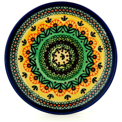 Polish Pottery Plate 6&quot; Prairie Sunrise UNIKAT