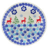 Polish Pottery Plate 6&quot; Ring Around The Reindeer