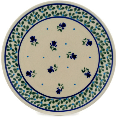Polish Pottery Plate 6&quot; Violet Tulips