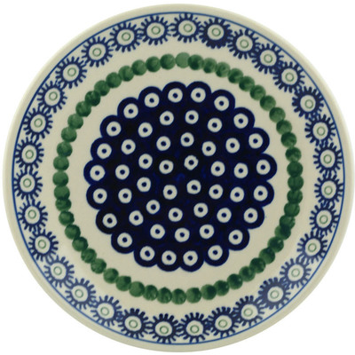 Polish Pottery Plate 7&quot; Astrid Peacock
