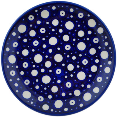 Polish Pottery Plate 7&quot; Blue Eye Scatter UNIKAT