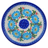 Polish Pottery Plate 7&quot; Blue Felicia Daisy Fun UNIKAT