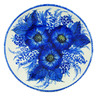 Polish Pottery Plate 7&quot; Blue Poppy Dream UNIKAT