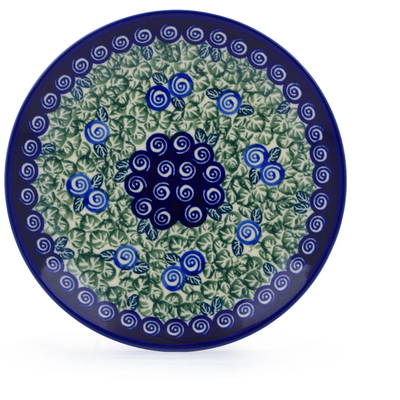 Polish Pottery Plate 7&quot; Blueberry Swirl