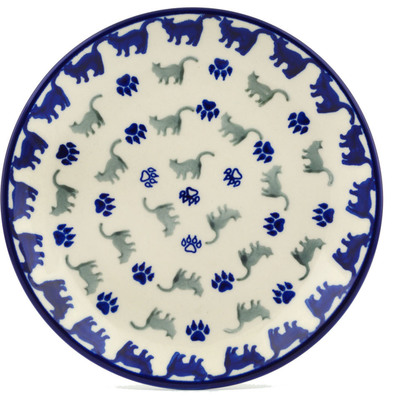 Polish Pottery Plate 7&quot; Boo Boo Kitty Paws