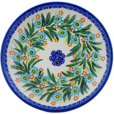 Polish Pottery Plate 7&quot; Bright Wreath UNIKAT