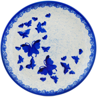 Polish Pottery Plate 7&quot; Butterfly In The Sky
