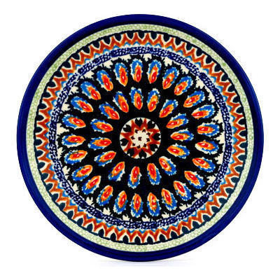 Polish Pottery Plate 7&quot; Cathedral Window