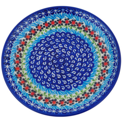 Polish Pottery Plate 7&quot; Cheerful Poppies