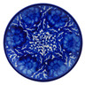 Polish Pottery Plate 7&quot; Cobalt Fantasy