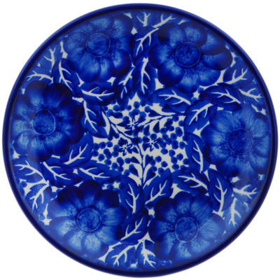 Polish Pottery Plate 7&quot; Cobalt Fantasy