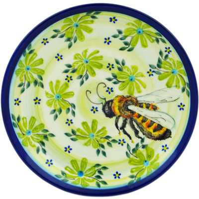 Polish Pottery Plate 7&quot; Country Bee UNIKAT