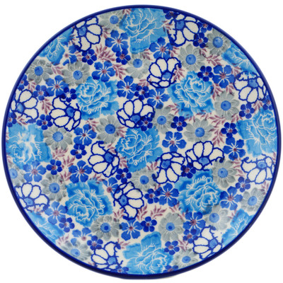 Polish Pottery Plate 7&quot; Divine Blues UNIKAT