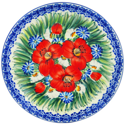 Polish Pottery Plate 7&quot; Fresh Spring UNIKAT