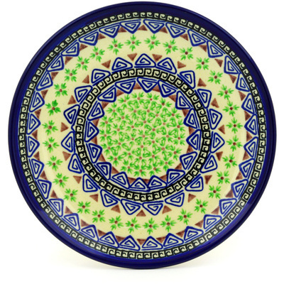 Polish Pottery Plate 7&quot; Grecian Triangle