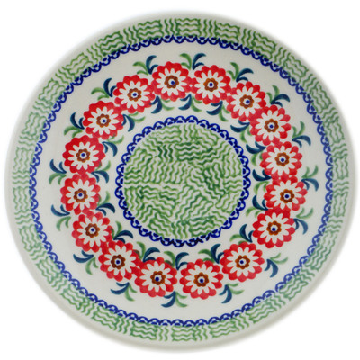 Polish Pottery Plate 7&quot; Looking Daisy