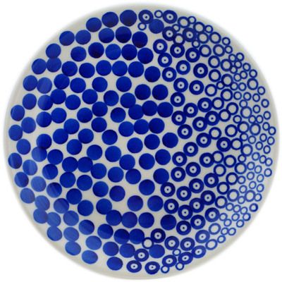 Polish Pottery Plate 7&quot; Lots O&#039; Dots UNIKAT