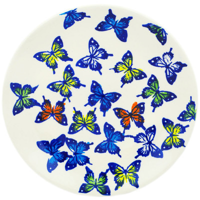 Polish Pottery Plate 7&quot; Monarch Migration