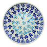 Polish Pottery Plate 7&quot; Ombre Blue