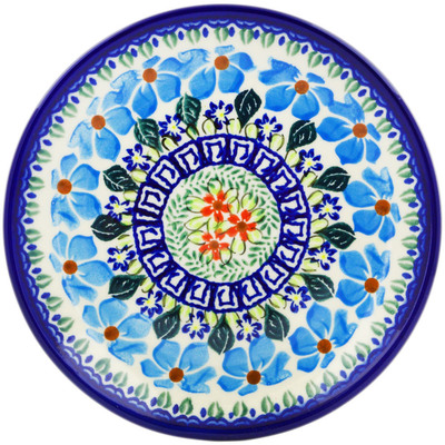 Polish Pottery Plate 7&quot; Pansy Morning