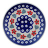 Polish Pottery Plate 7&quot; Poppies And Ferns