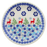 Polish Pottery Plate 7&quot; Ring Around The Reindeer