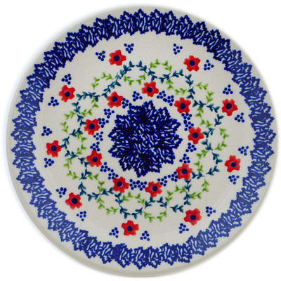 Polish Pottery Plate 7&quot; Rings Of Happiness