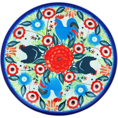 Polish Pottery Plate 7&quot; Rooster Fiesta