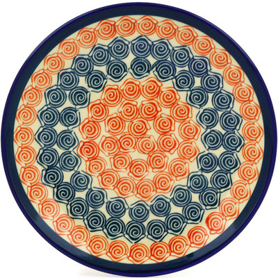 Polish Pottery Plate 7&quot; Rose Tips
