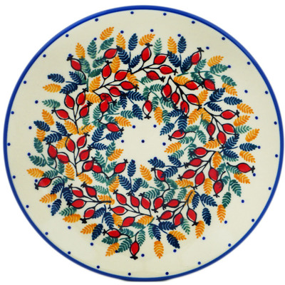 Polish Pottery Plate 7&quot; Rowanberry Crown UNIKAT