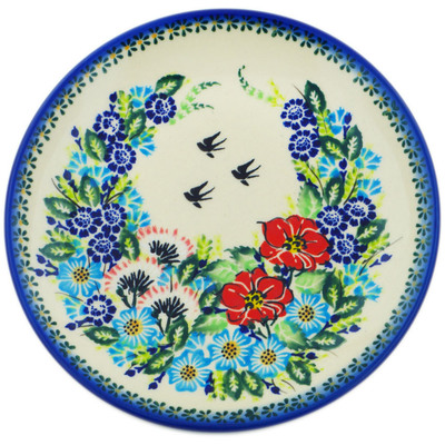 Polish Pottery Plate 7&quot; Royal Meadow UNIKAT