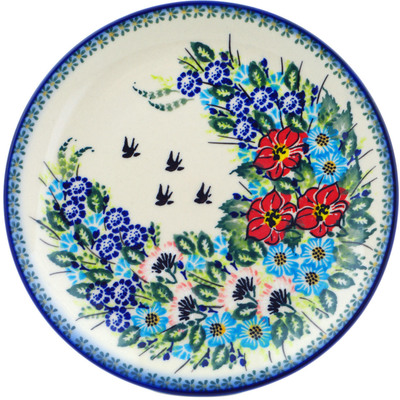 Polish Pottery Plate 7&quot; Royal Meadow UNIKAT