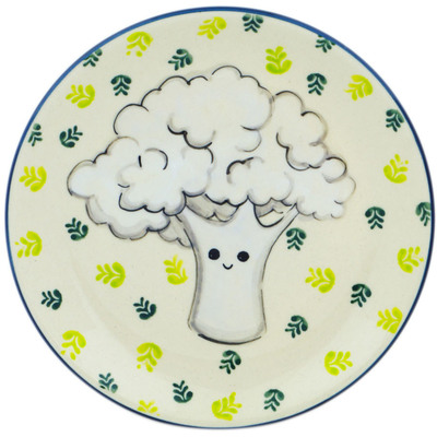 Polish Pottery Plate 7&quot; Smiles And Cauliflower