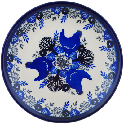 Polish Pottery Plate 7&quot; Spring Chicken UNIKAT
