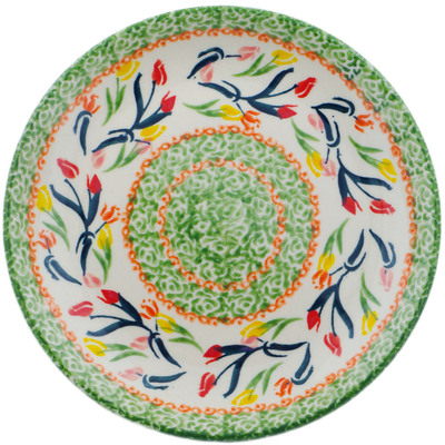 Polish Pottery Plate 7&quot; Tulip Ring