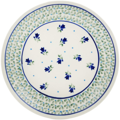 Polish Pottery Plate 7&quot; Violet Tulips