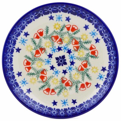 Polish Pottery Plate 7&quot; Wreath Of Bealls