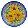 Polish Pottery Plate 7&quot; Yellow Petal Bliss