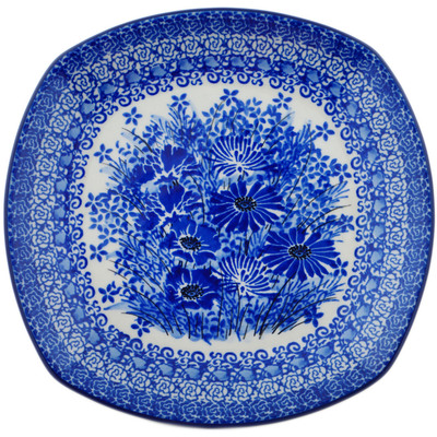 Polish Pottery Plate 8&quot; Dreams In Blue UNIKAT