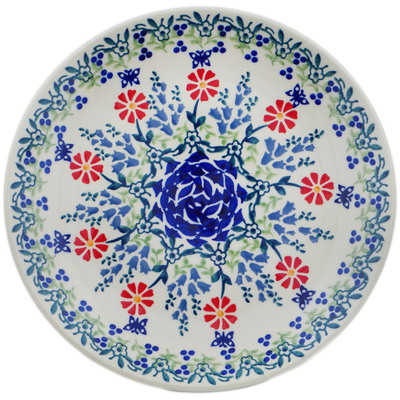 Polish Pottery Plate 8&quot; Last Summer Flowers