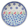 Polish Pottery Plate 8&quot; Ring Around The Reindeer