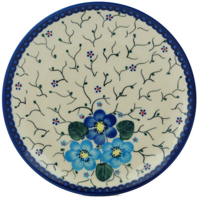 Polish Pottery Plate 8&quot; Spring Bouquets UNIKAT