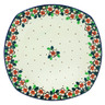 Polish Pottery Plate 8&quot; Strawberry Blossom