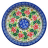 Polish Pottery Plate 8&quot; Valentine Bouquet