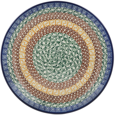 Polish Pottery Plate 9&quot; Grecian Sea