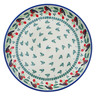 Polish Pottery Plate 9&quot; Holly Robin